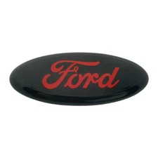 For Ford F150  9" Oval Emblem FRONT GRILLE/ TAILGATE 1 Pcs BLACK/RED