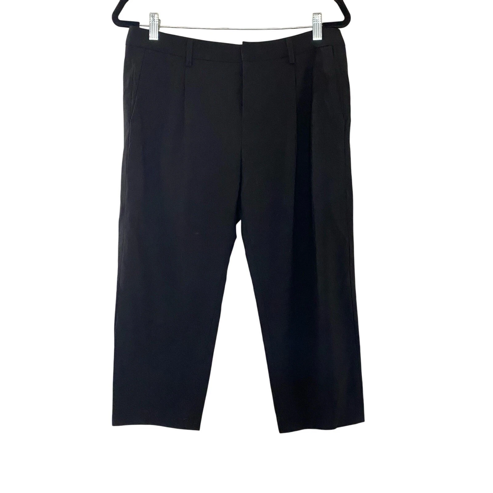 Nili Lotan Virgin Wool Black Capri Pants sz 6