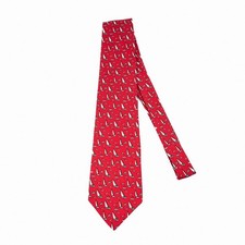 Vineyard Vines Silk Tie Red Sailboat Pattern Sailin Nautical Made in USA