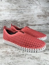 Women's Ilse Jacobsen Tulip Viva Magenta Slip On Flats Sz EUR 39/US 8.5 EUC 