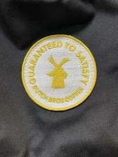 Dutch Bros Coffee Black Backpack Bag Yellow Embroidered Patch 17 X 13 STD Adult