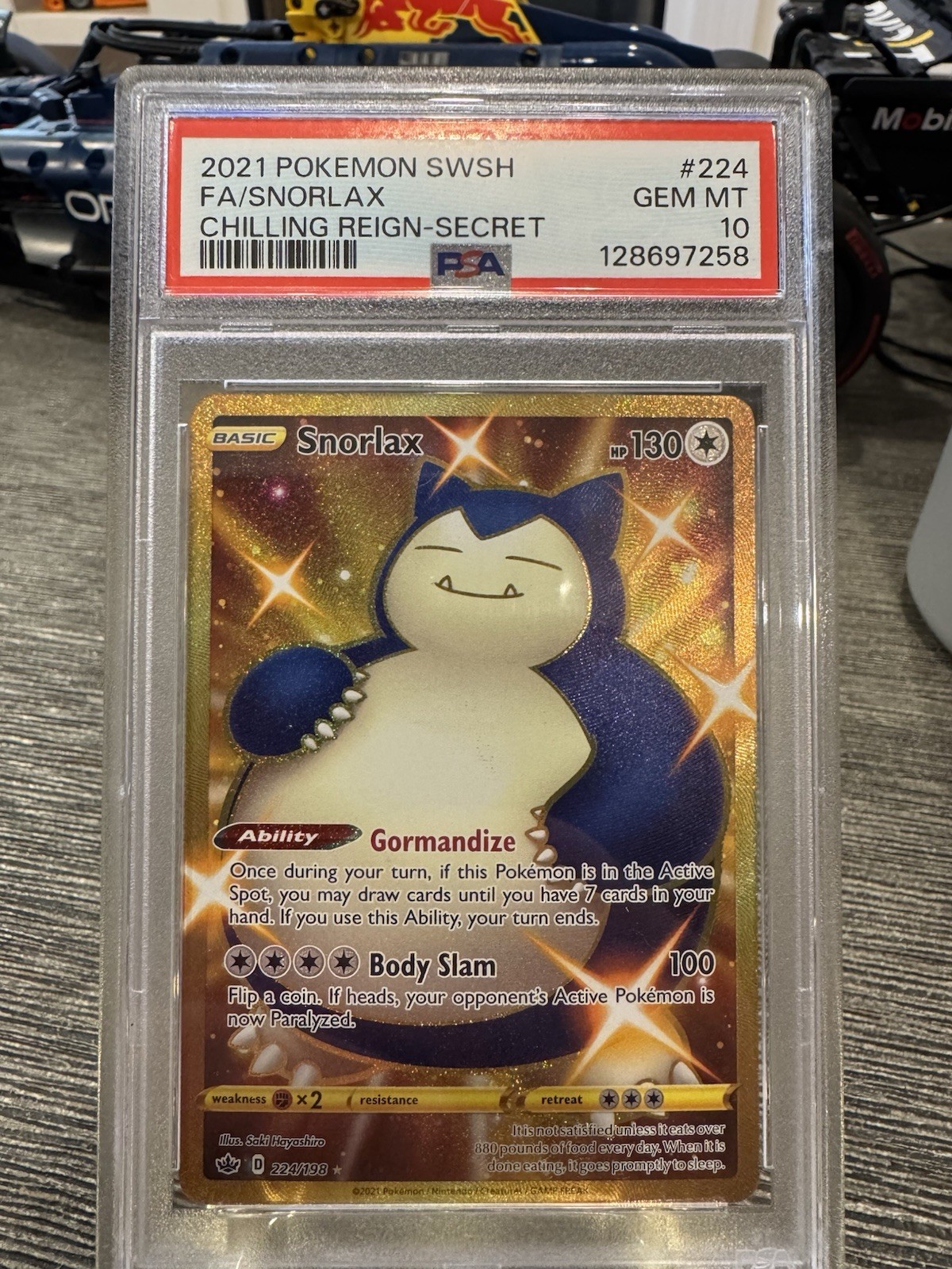 Snorlax 224/198 Secret Rare Chilling Reign PSA 10 Graded