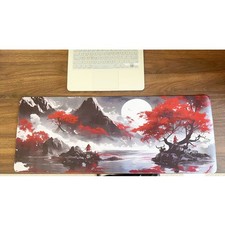 Style 31"x11.5" Lake  Moon Large Gaming Mouse Pad Desk Keyboard Mat Non-Slip