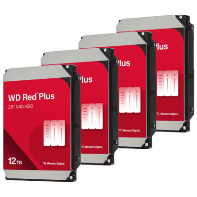 48TB (4x12TB) WD Red Plus RAID 10/5/6 Prosumer Bundle   Flexibles Home/Office NAS