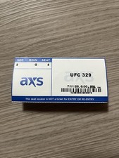 UFC 329 Ticket Stub Mcgregor Holloway 7/11/26 Near Mint Seat Locator
