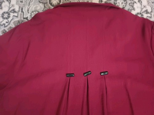 Altalena Ali Miles Woven Lagom grande toggle bordeaux colletto rosso giapponese Scandi - Foto 6 di 12