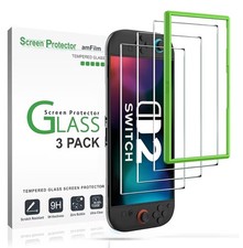 TWO amFilm 3-Pack OneTouch Glass Screen Protector for Nintendo Switch 2 2025