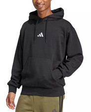 adidas Men  s Essentials FeelCozy Fleece Hoodie Pullover Black