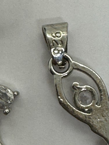 Ballerina Pendant and Earrings Set With Clear CZ Stones - Picture 5 of 9