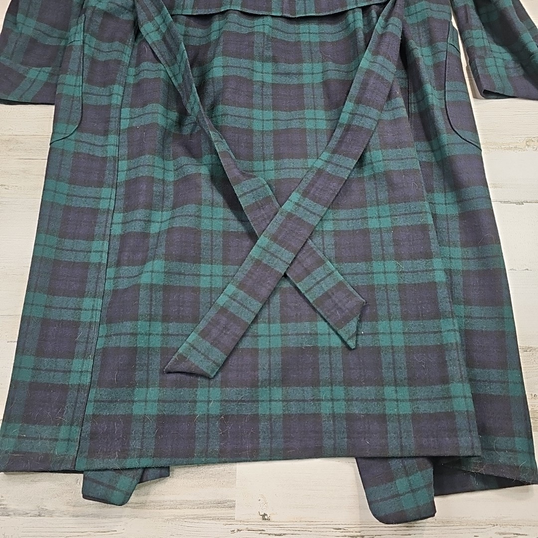 Pendleton Virgin Wool Robe Mens Medium Green Plai… - image 9