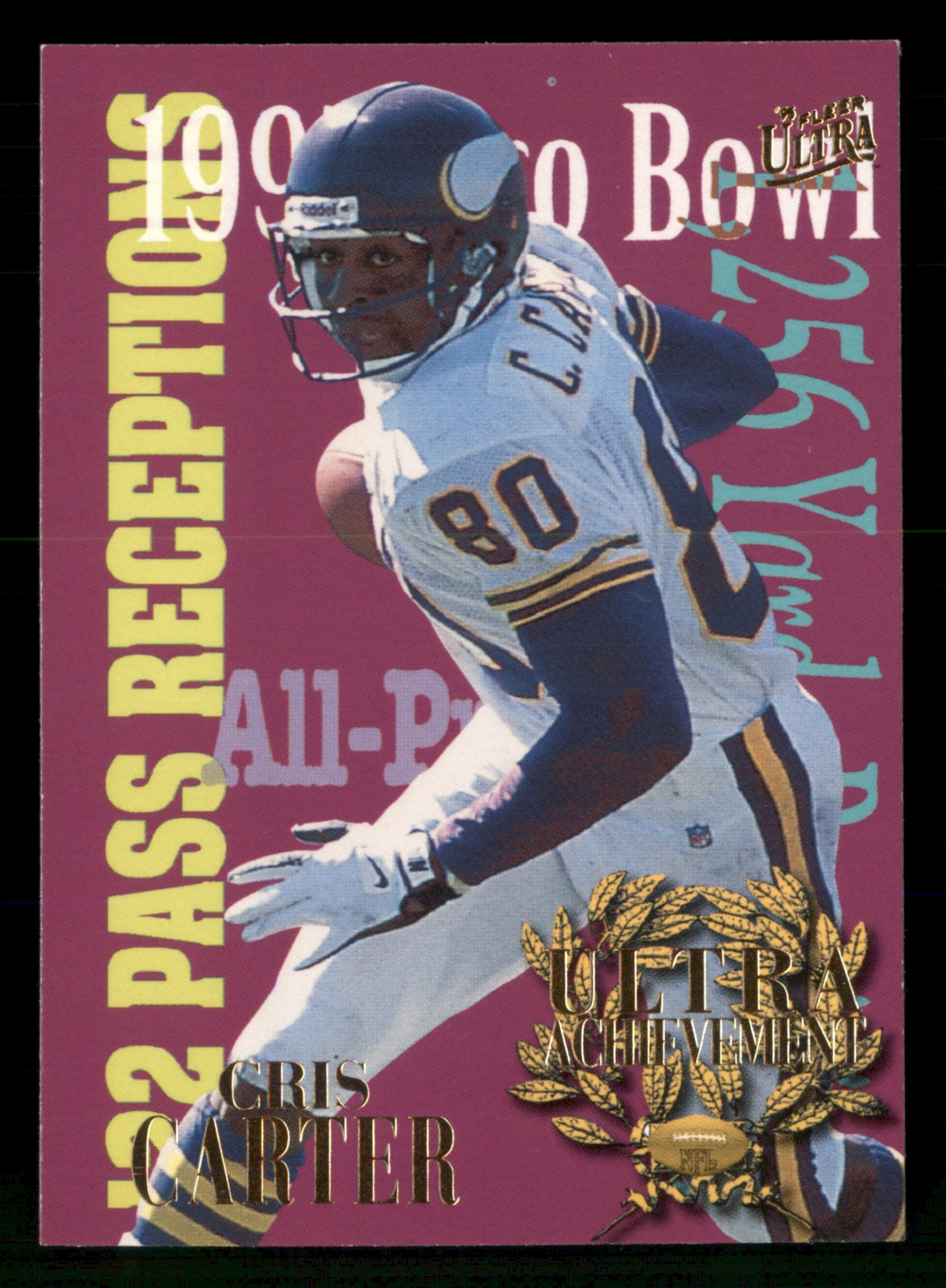 Cris Carter - 1995 Ultra #2 Ultra Achievements Gold Medallion - Vikings