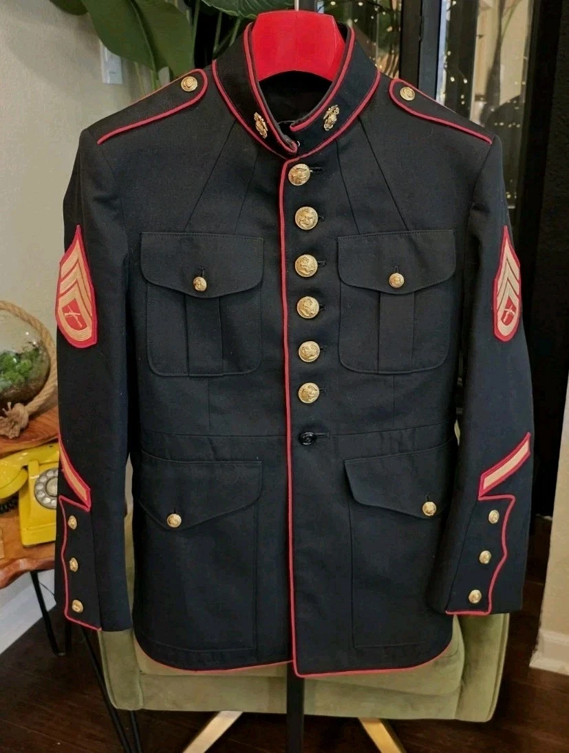usmc dress blues coat size chart Kids Marine Costume - Military Halloween Outfit with Jacket, Pants, Belt and Hat