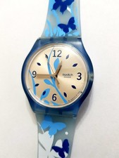 Raro Orologio Swatch Vintage 2008 | Donna | Blu | Butterfly | Swiss Made | Collezionismo