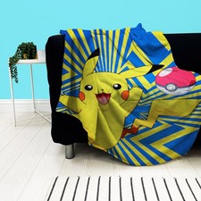 Pokemon Decke Go Pikatchu | 160x200 cm | Tagesdecke Kuscheldecke