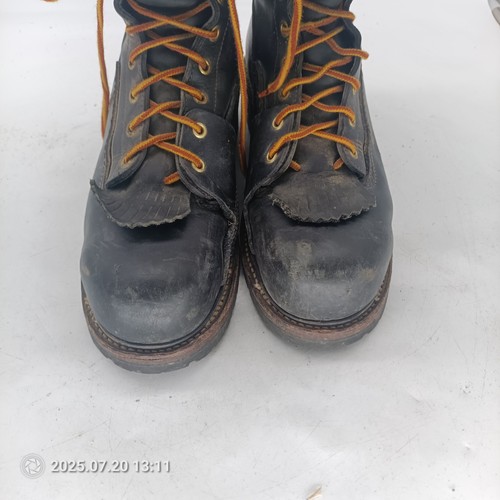 Thorogood Black Leather Boots Linemans Safety Toe Work 804-6370 Size 9, s3 - Picture 3 of 11