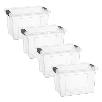 Superio 875 Quart Clear Storage Bin Sturdy Stackable Lightweight Design