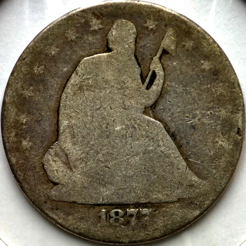 1877-CC Seated Liberty Half Dollar — photo from the most recent tracked eBay sale