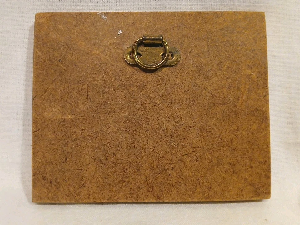 Placa de pared miniatura vintage silueta caballo y carruaje arte negro crema Foto 3 de 4