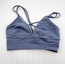 Lululemon Pushing Limits Sports Bra Sz 4 Light Blue/Purple