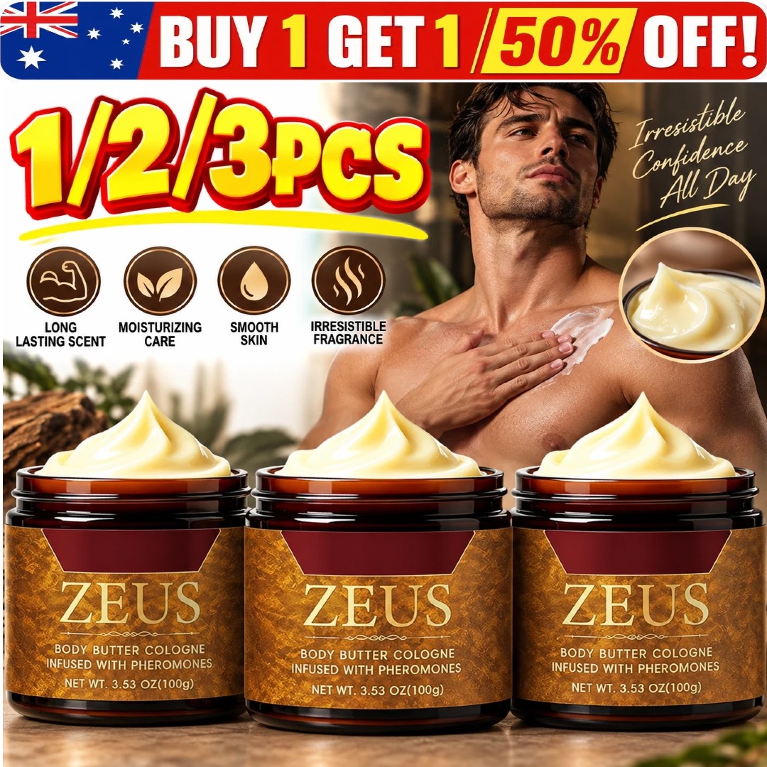 Zeus Body Butter Cologne for Men, Moisturizing Scented Body Lotion AU