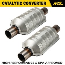 Pair Polished Epa Stainless Steel Ceramic Catalytic Converter For Universal