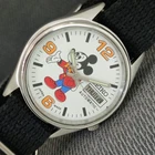 VINTAGE SEIKO AUTOMATIC 7019A JAPAN MENS MICKEY DIAL WATCH a2921-U