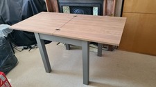 Next Dove Grey Malvern Oak Effect Dining Table 75cm extends to 150cm
