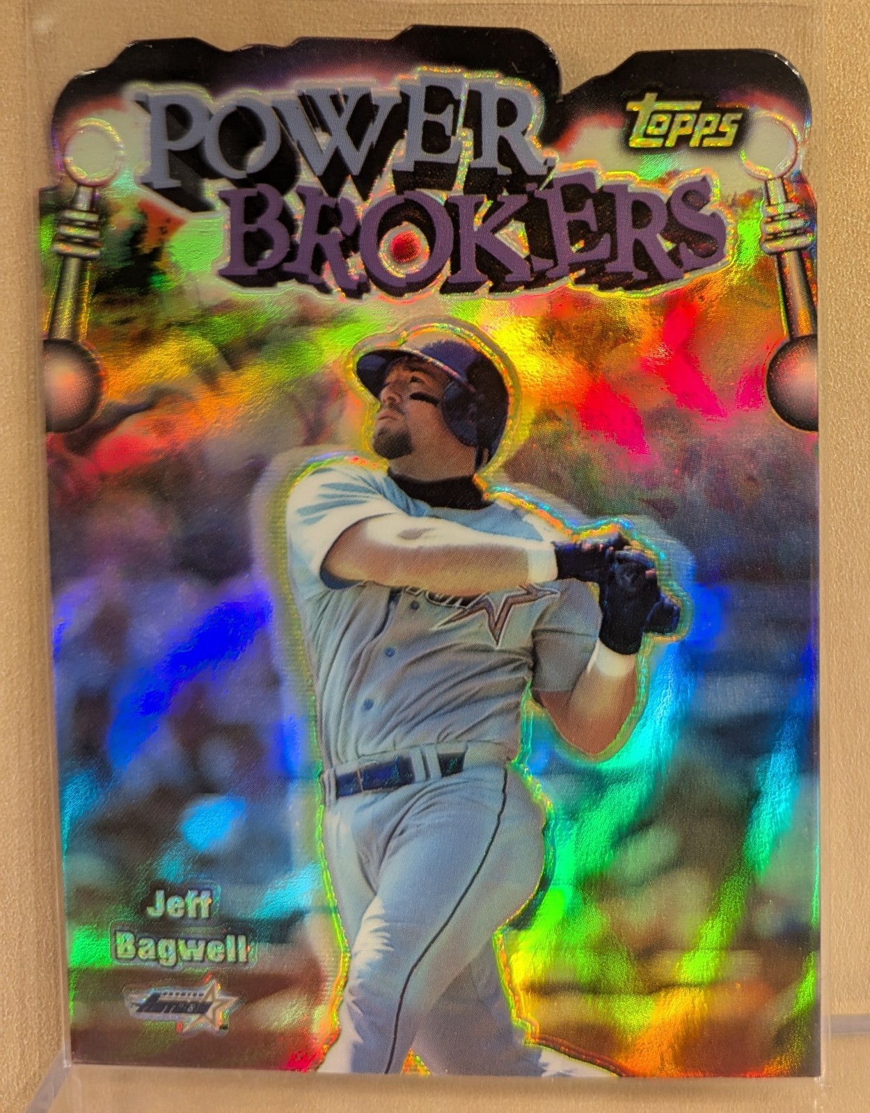 1999 Topps POWER BROKERS REFRACTOR #8 Jeff Bagwell RARE DIE CUT INSERT
