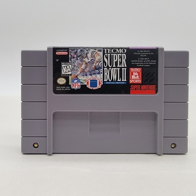 Tecmo Super Bowl II 2 Special Edition SNES Authentic RARE Super Nintendo NFL