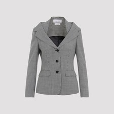 ALEXANDER MCQUEEN $3500 Gingham Black/Ivory Jacket New & Authentic