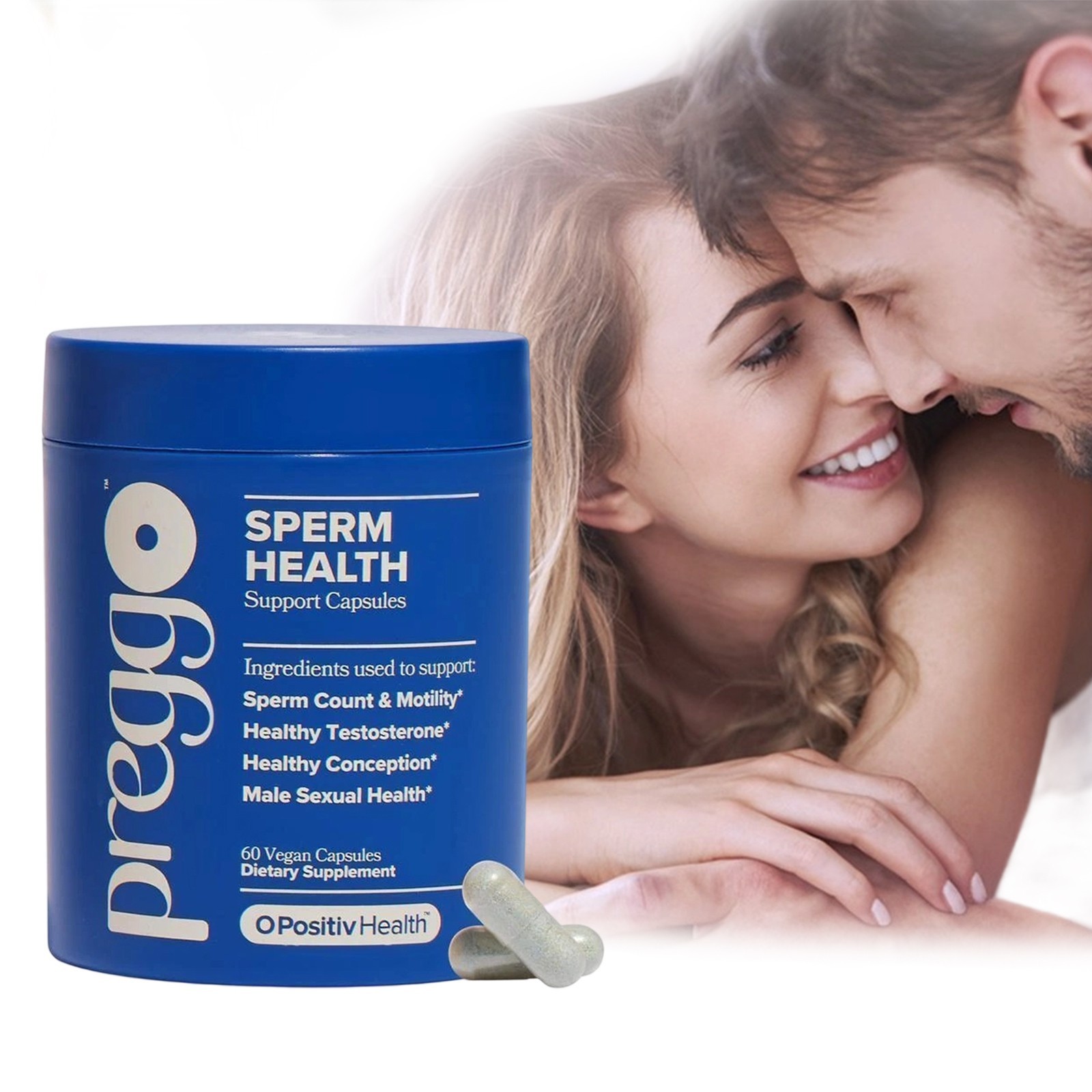 1 PCS PREGGO O-Positive Sperm Health Boost Capsules – 60 Count, US Made