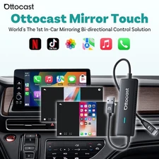 Ottocast Mirror Touch Wireless CarPlay Adapter Bi-directional Mirror Car & Phone