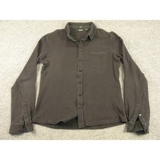 Hugo Boss Mens Slim Fit Stretch Pique Button Down Shirt Black Small 2158
