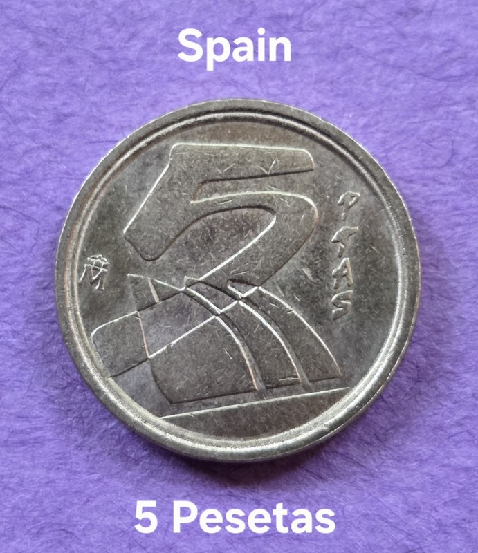 1998 Spain 5 Pesetas Coin - KM# 833