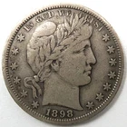 1898-S Barber Half Dollar 50c VF 30153