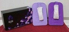 NEW Carnival Players Club Elite Luggage Tags Set Of 2- Shades Of Purple In Box