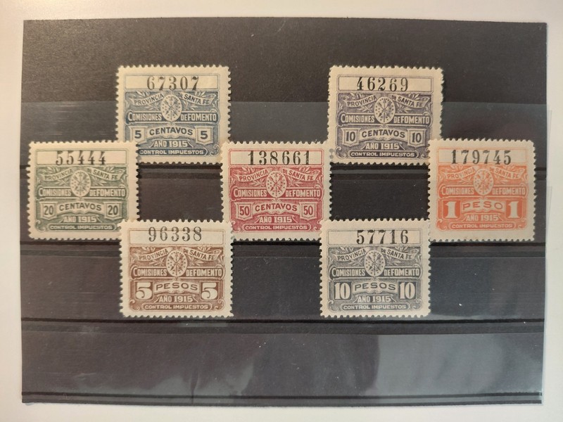 1915 Argentina Stamps(Revenue with Registry Numbers),MNH,OG