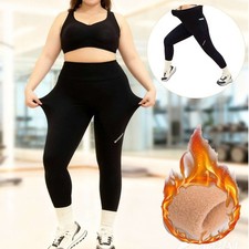 Winter Women Fleece Lined Pants Thick Stretchy Thermal Warm High Waist Leggings