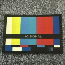 NO SIGNAL 2x3 Embroidered Morale Patch Hook Backing Brand New