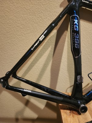 Vintage LOOK KG 386 Carbon Monobloc Road Bike Frame Sz 53 Carbon