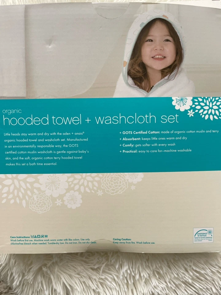 全新! 婴儿连帽毛巾 + 毛巾套装 -(Pastel Tribal)亚丁 + Anais 设计 — 第 2/4 张图片