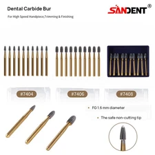 Dental Tungsten Carbide Bur Trimming&Finishing Egg Football FG 7404 7406 7408 US