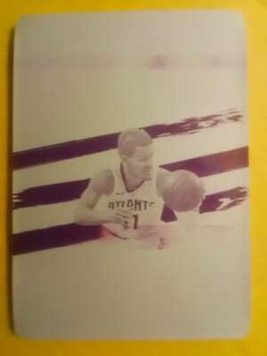 2022 Panini Impeccable Trae Young Magenta Printing Plate True One Of A Kind #1/1