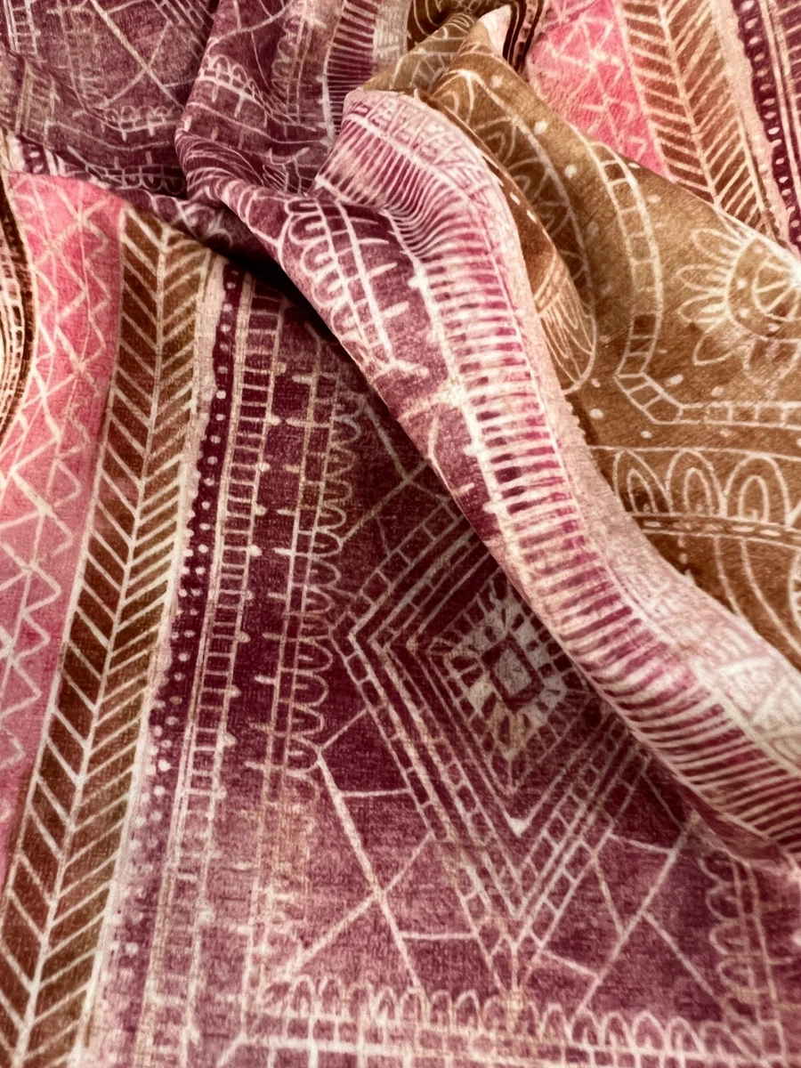Bohemian Ikat Velvet Fabric, 140cm Wide, Upholstery Window Craft, Sold by Yard