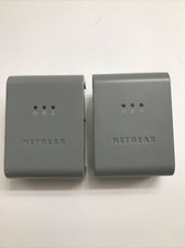 2 NETGEAR Powerline AV Ethernet Adapters XAV101 TESTED Two Plug and Play Install