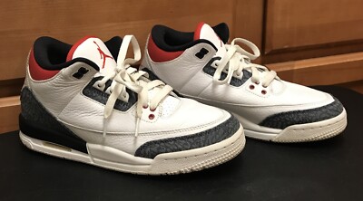 air jordan 3 fire red on feet