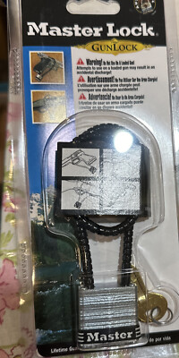 Master Lock 107DSPT Gun Lock Cable Lock New, Safety Pad Lock