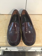 Sperry Boy s Colton Penny Loafers Boat Shoe Boys Size 2 N Narrow Burgundy EUC