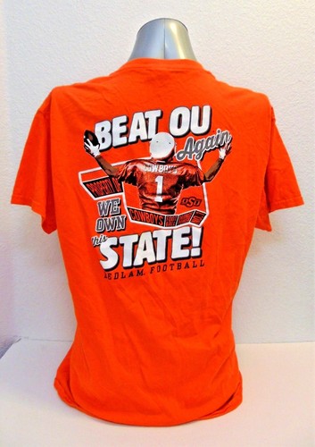 Oklahoma OSU Cowboys Orange T-Shirt Bedlam Series 2015 Size L - Picture 3 of 5