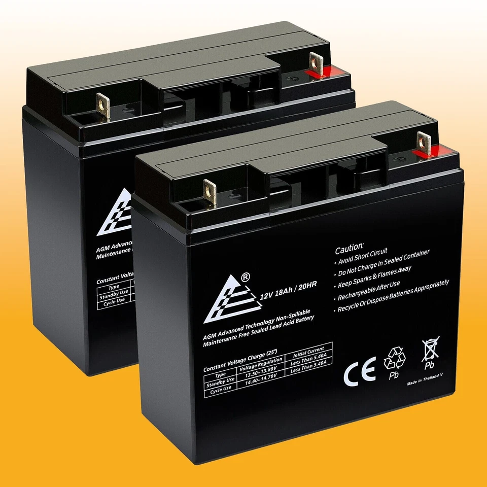 2 paquetes de baterías de repuesto 12V 18AH para SmartUps APC 1400 1500 Foto 2 de 4